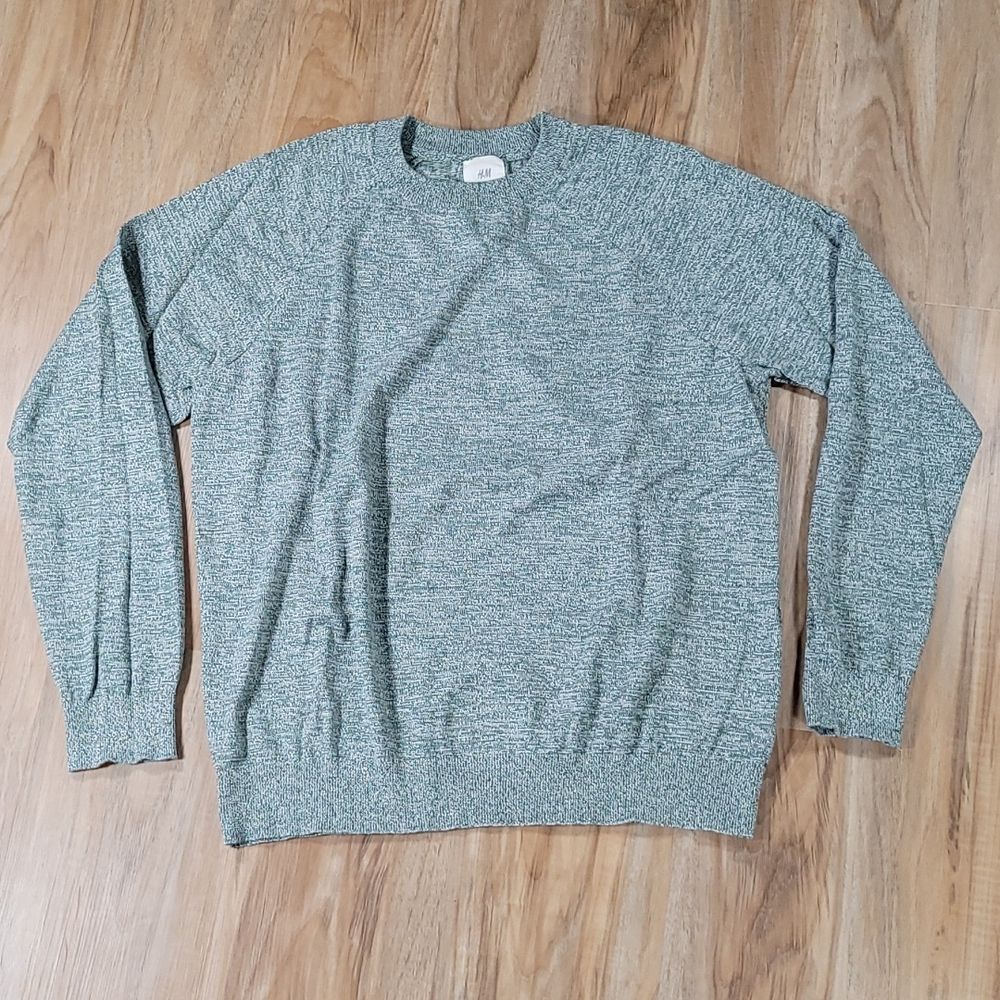 🔹️H&M Green Long Sleeve Crewneck Sweater Men's Large